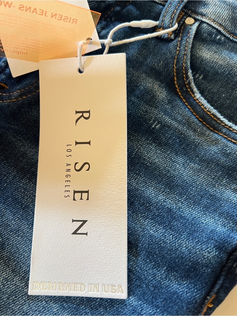 RISEN Jeans 3/26 Tummy Control High Rise Cuffed Straight Leg NWT Indie - Picture 8 of 8